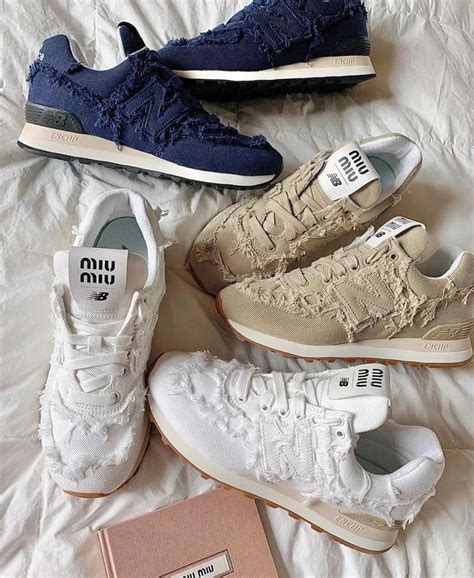 574 miu miu new balance|Miu Miu x New Balance 574 Denim Sneakers .